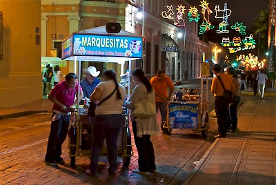 Marquesitas sold on the streets of Merida <a href=></a>