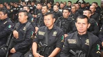 Police during Christmas in Yucatan Mexico <a href=></a>